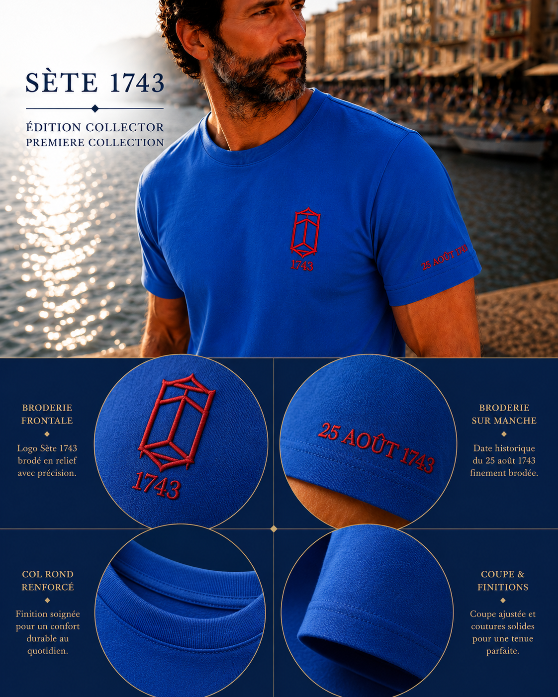 T-shirts Bleu première collection édition collector